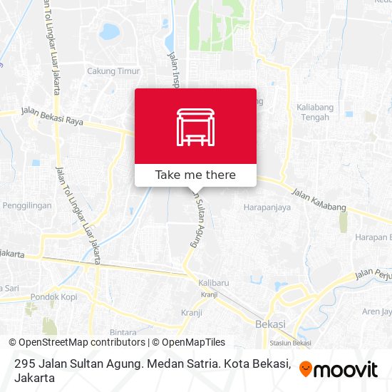 295 Jalan Sultan Agung. Medan Satria. Kota Bekasi map