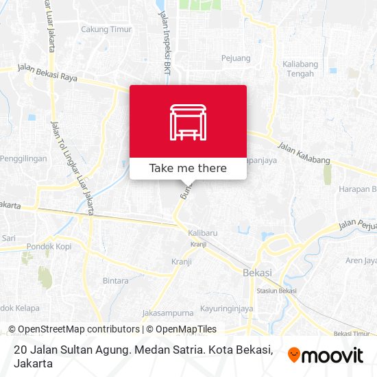 20 Jalan Sultan Agung. Medan Satria. Kota Bekasi map