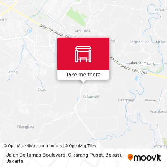 Jalan Deltamas Boulevard. Cikarang Pusat. Bekasi map