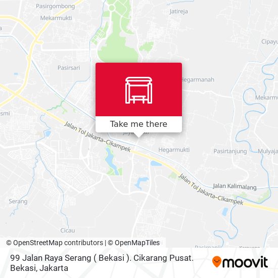 99 Jalan Raya Serang ( Bekasi ). Cikarang Pusat. Bekasi map