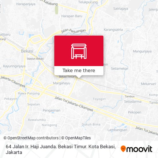 64 Jalan Ir. Haji Juanda. Bekasi Timur. Kota Bekasi map