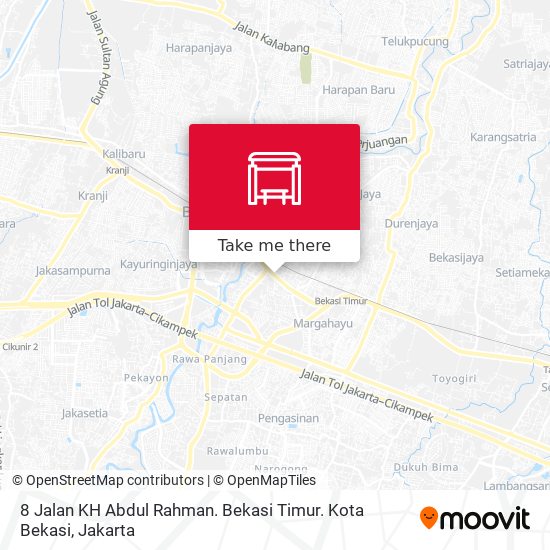 8 Jalan KH Abdul Rahman. Bekasi Timur. Kota Bekasi map