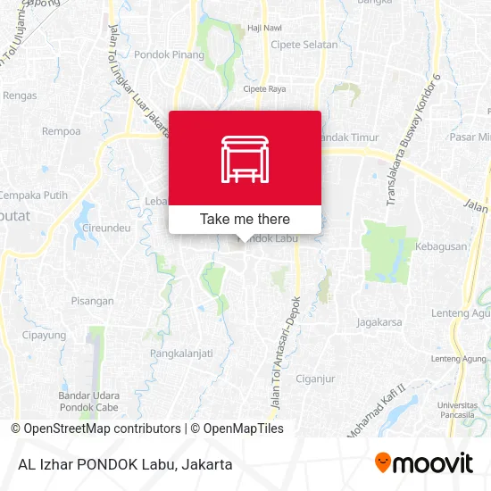 AL Izhar PONDOK Labu map