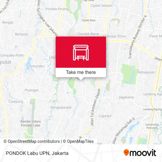 PONDOK Labu UPN map