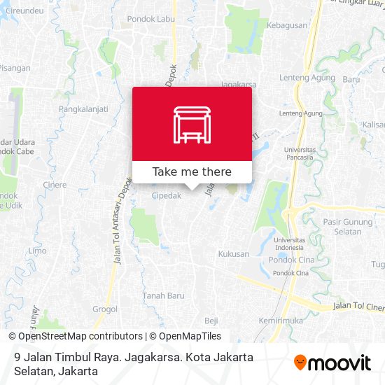 9 Jalan Timbul Raya. Jagakarsa. Kota Jakarta Selatan map