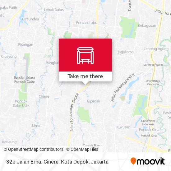 32b Jalan Erha. Cinere. Kota Depok map