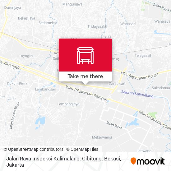 Jalan Raya Inspeksi Kalimalang. Cibitung. Bekasi map