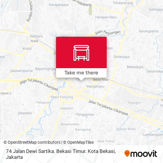 74 Jalan Dewi Sartika. Bekasi Timur. Kota Bekasi map
