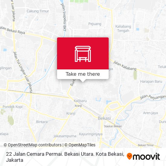 22 Jalan Cemara Permai. Bekasi Utara. Kota Bekasi map