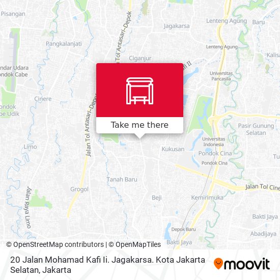 20 Jalan Mohamad Kafi Ii. Jagakarsa. Kota Jakarta Selatan map
