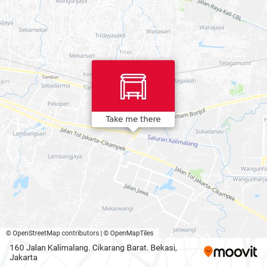 160 Jalan Kalimalang. Cikarang Barat. Bekasi map