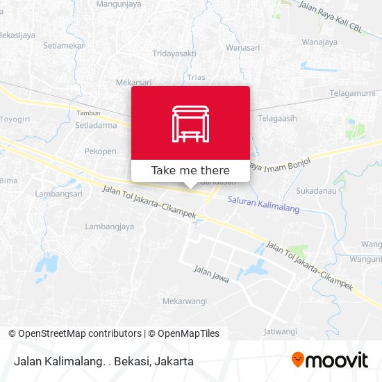 Jalan Kalimalang. . Bekasi map