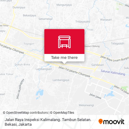 Jalan Raya Inspeksi Kalimalang. Tambun Selatan. Bekasi map