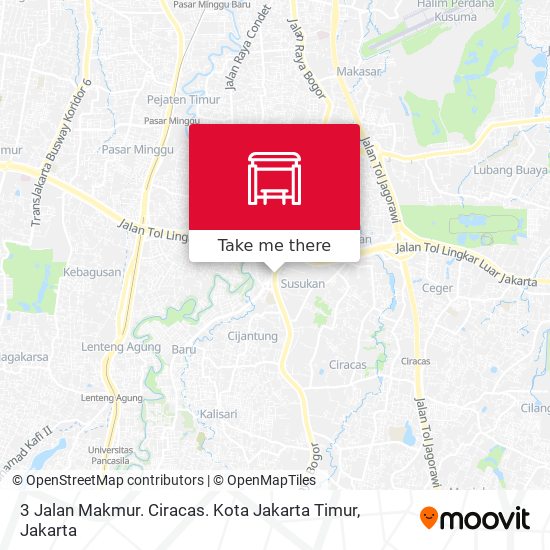 3 Jalan Makmur. Ciracas. Kota Jakarta Timur map