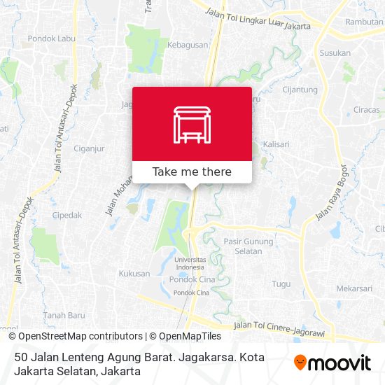50 Jalan Lenteng Agung Barat. Jagakarsa. Kota Jakarta Selatan map