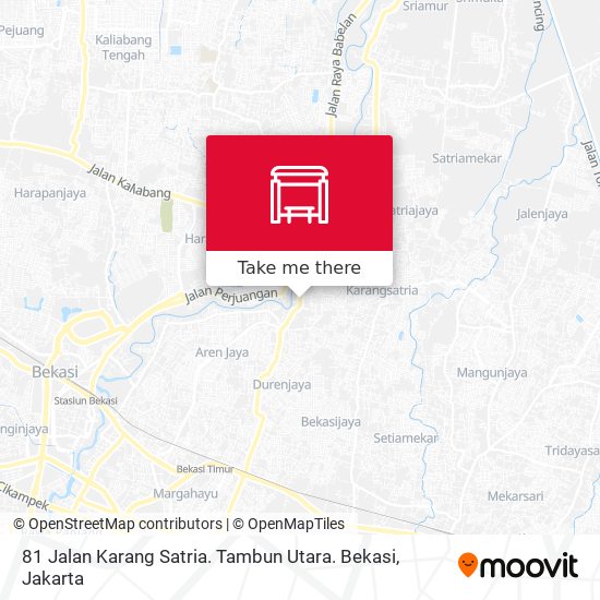 81 Jalan Karang Satria. Tambun Utara. Bekasi map