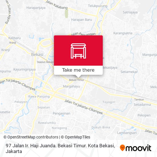 97 Jalan Ir. Haji Juanda. Bekasi Timur. Kota Bekasi map