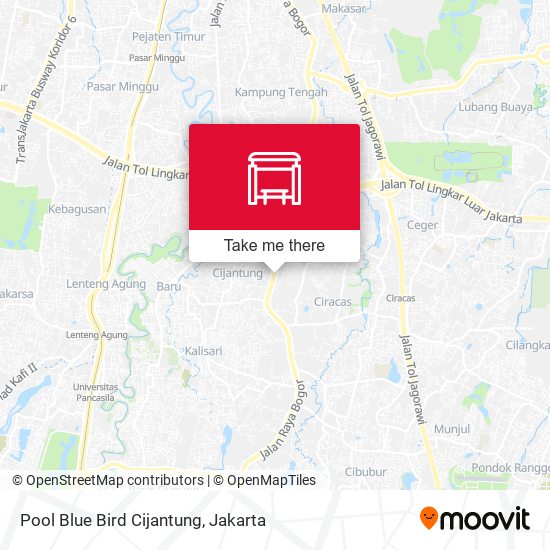 Pool Blue Bird Cijantung map