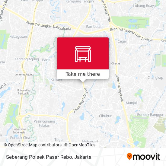 Seberang Polsek Pasar Rebo map