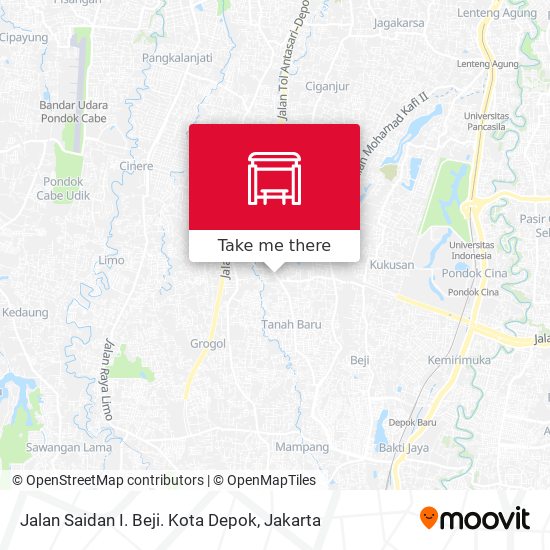 Jalan Saidan I. Beji. Kota Depok map