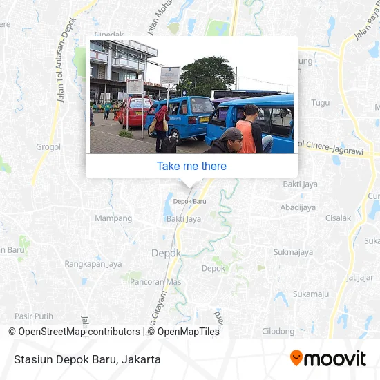 Stasiun Depok Baru map