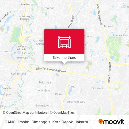 GANG Hrasim. Cimanggis. Kota Depok map