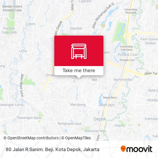80 Jalan R.Sanim. Beji. Kota Depok map