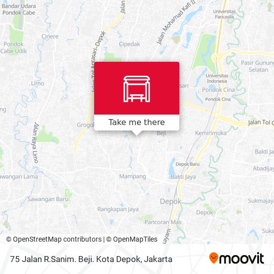75 Jalan R.Sanim. Beji. Kota Depok map