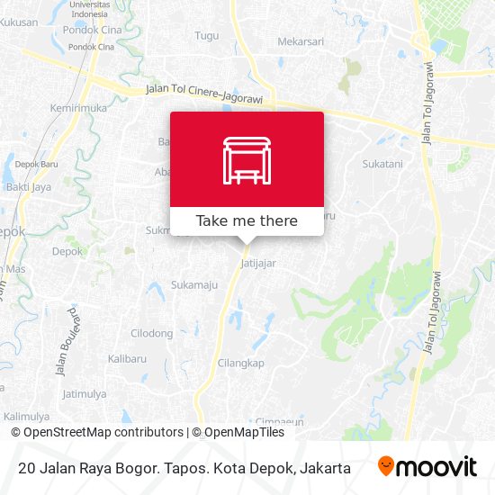 20 Jalan Raya Bogor. Tapos. Kota Depok map