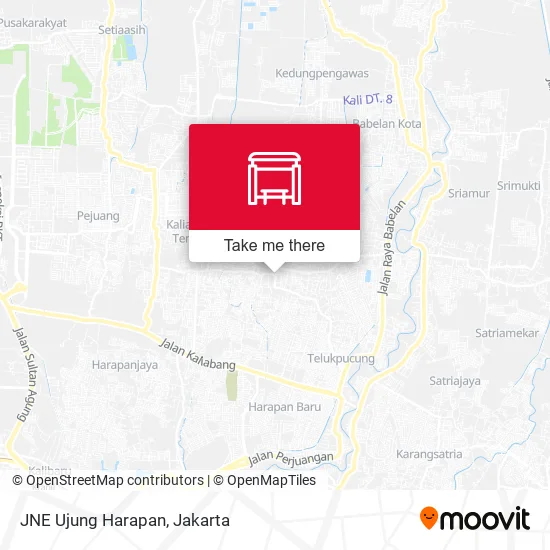 JNE Ujung Harapan map