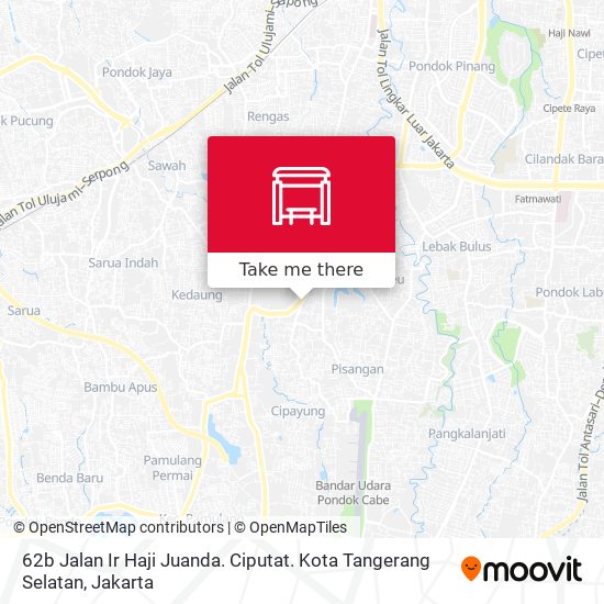62b Jalan Ir Haji Juanda. Ciputat. Kota Tangerang Selatan map