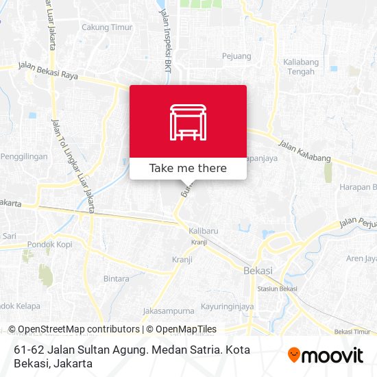 61-62 Jalan Sultan Agung. Medan Satria. Kota Bekasi map