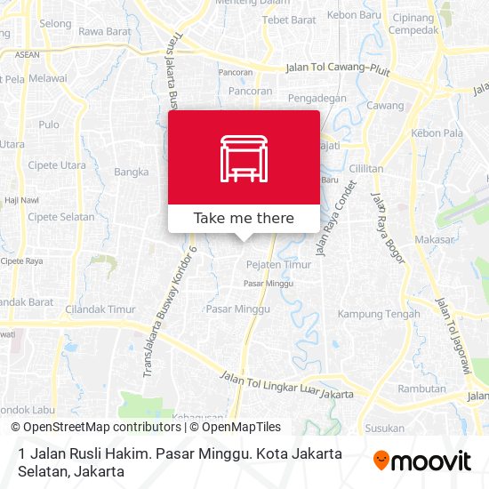 1 Jalan Rusli Hakim. Pasar Minggu. Kota Jakarta Selatan map