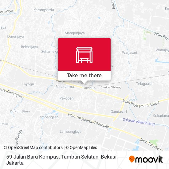 59 Jalan Baru Kompas. Tambun Selatan. Bekasi map