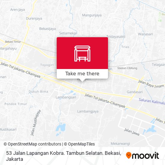 53 Jalan Lapangan Kobra. Tambun Selatan. Bekasi map