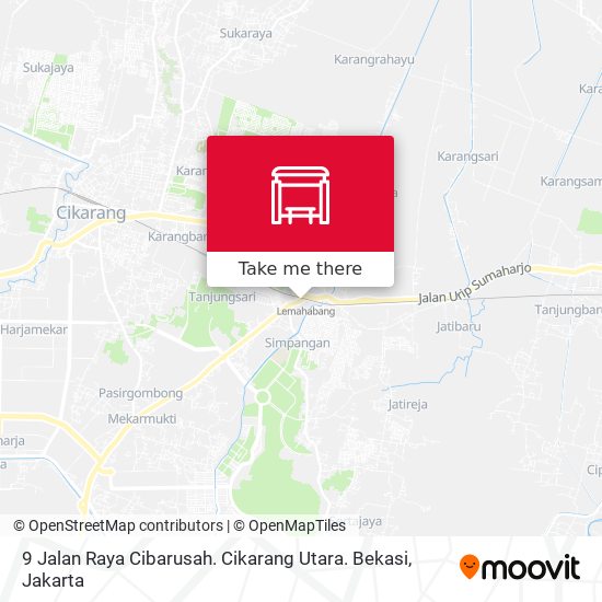 9 Jalan Raya Cibarusah. Cikarang Utara. Bekasi map