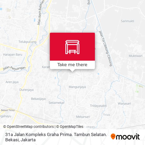 31a Jalan Kompleks Graha Prima. Tambun Selatan. Bekasi map