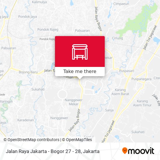 Jalan Raya Jakarta - Bogor 27 - 28 map