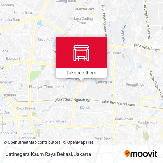 Jatinegara Kaum Raya Bekasi map