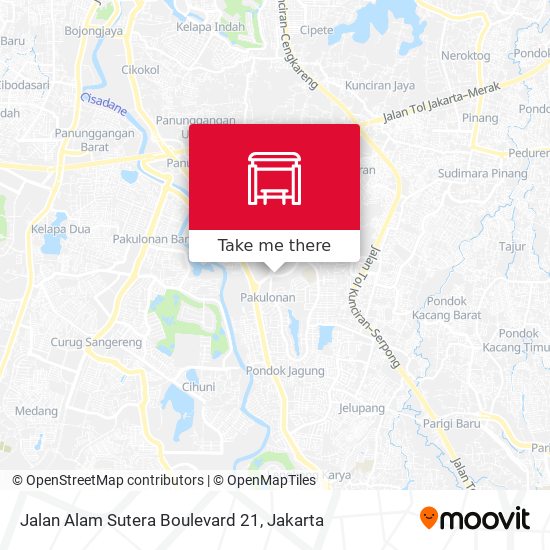 Jalan Alam Sutera Boulevard 21 map