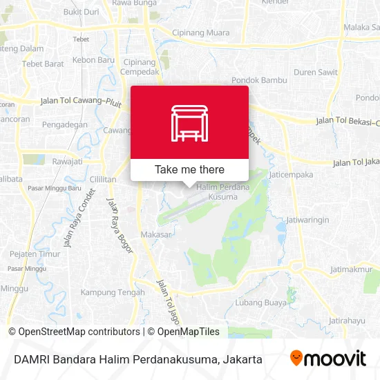 DAMRI Bandara Halim Perdanakusuma map