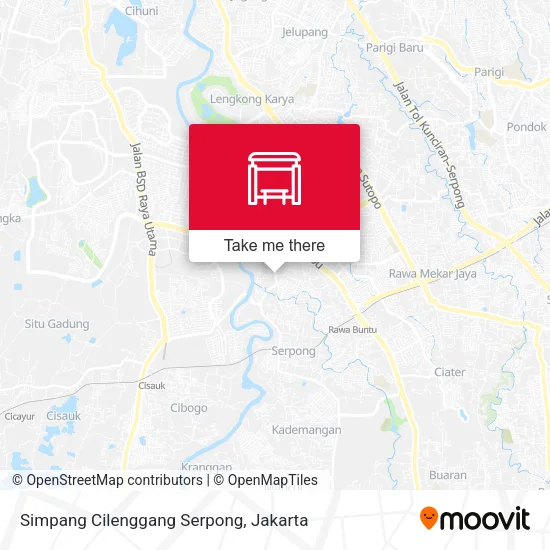Simpang Cilenggang Serpong map