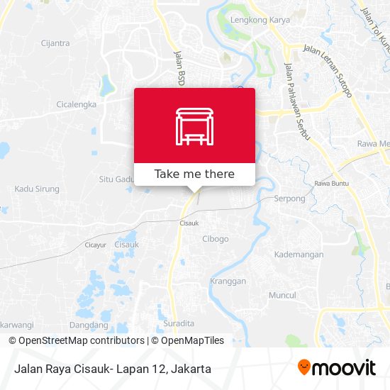 Jalan Raya Cisauk- Lapan 12 map