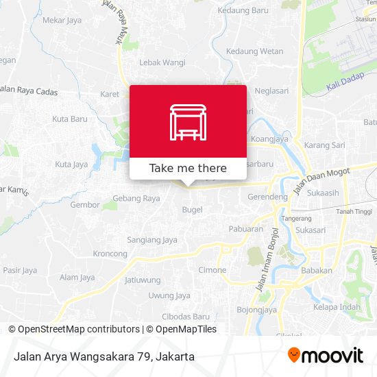 Jalan Arya Wangsakara 79 map