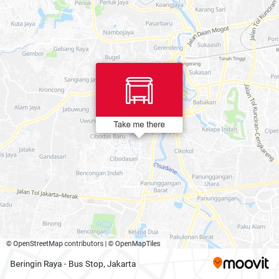 Beringin Raya - Bus Stop map