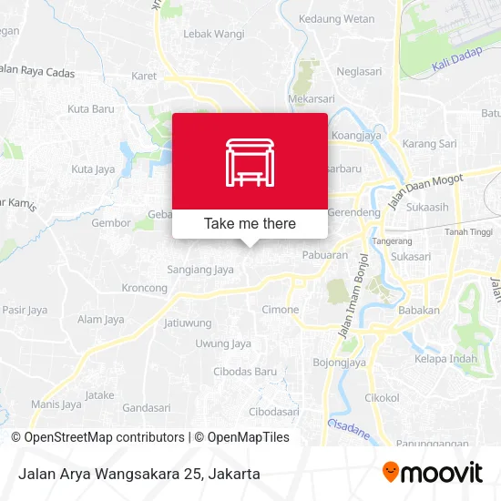 Jalan Arya Wangsakara 25 map