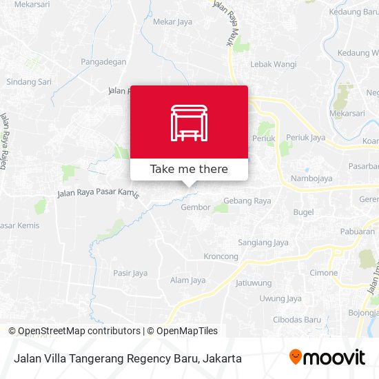 Jalan Villa Tangerang Regency Baru map