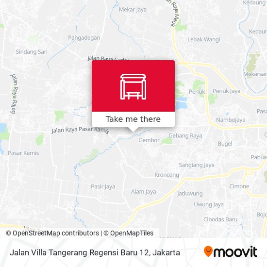 Jalan Villa Tangerang Regensi Baru 12 map