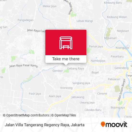 Jalan Villa Tangerang Regency Raya map