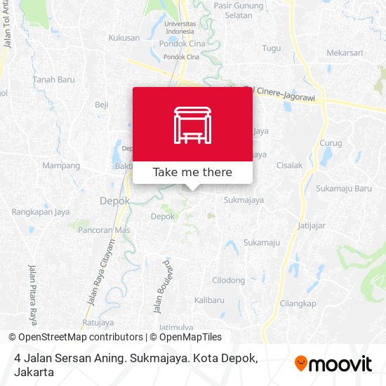 4 Jalan Sersan Aning. Sukmajaya. Kota Depok map
